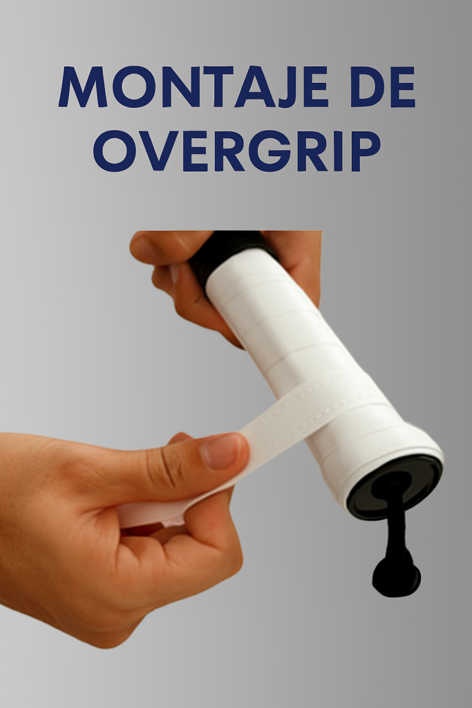 como montar el cubre grip en una raqueta o pala.