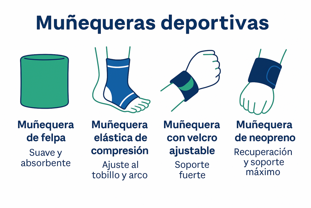 distintos modelos de muñequeras
