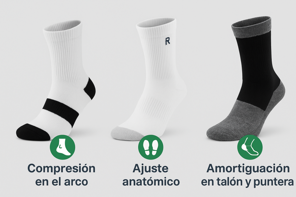 tipos de medias para el juego con raquetas