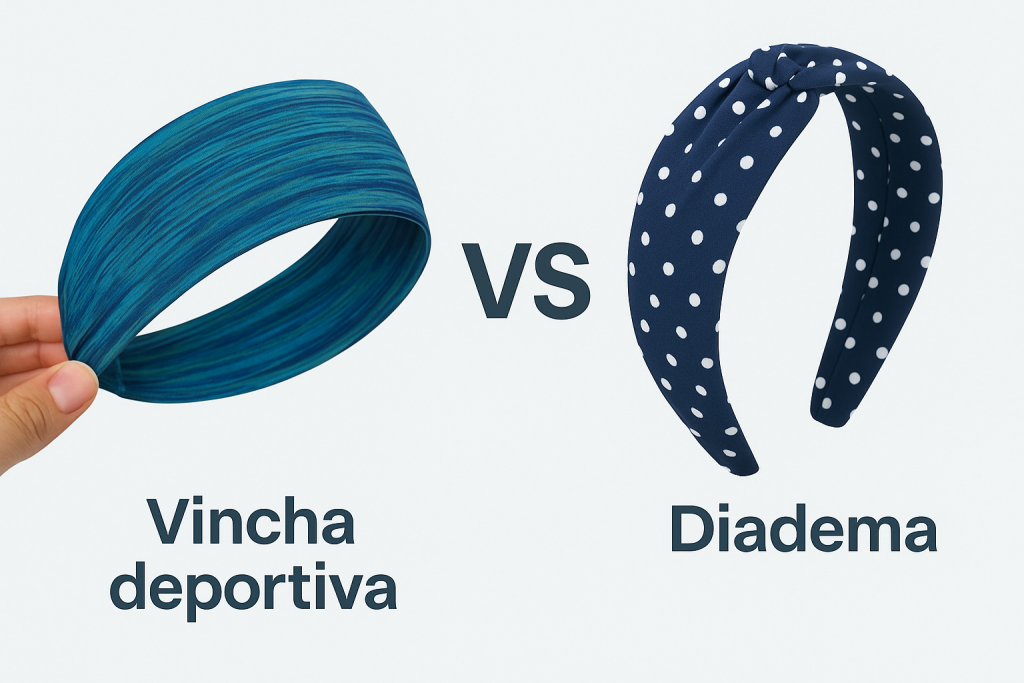 una diadema vs una vincha deportiva, porque las confundimos