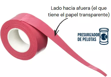 Identificar el extremo correcto del overgrip