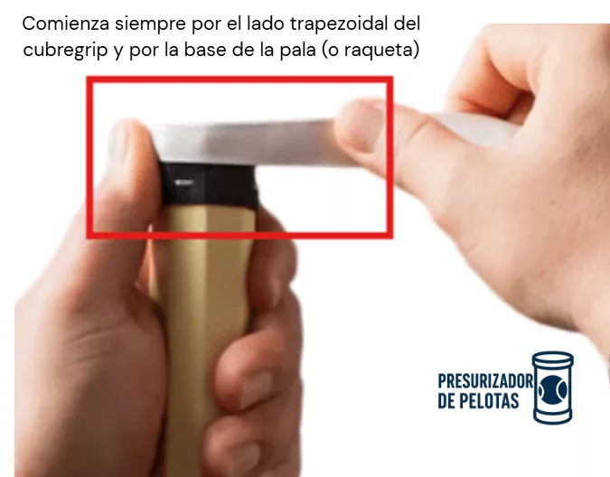 Comenzar desde la base del mango