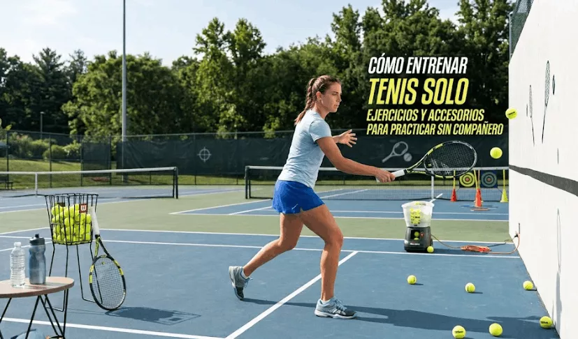 entrenar tenis solo